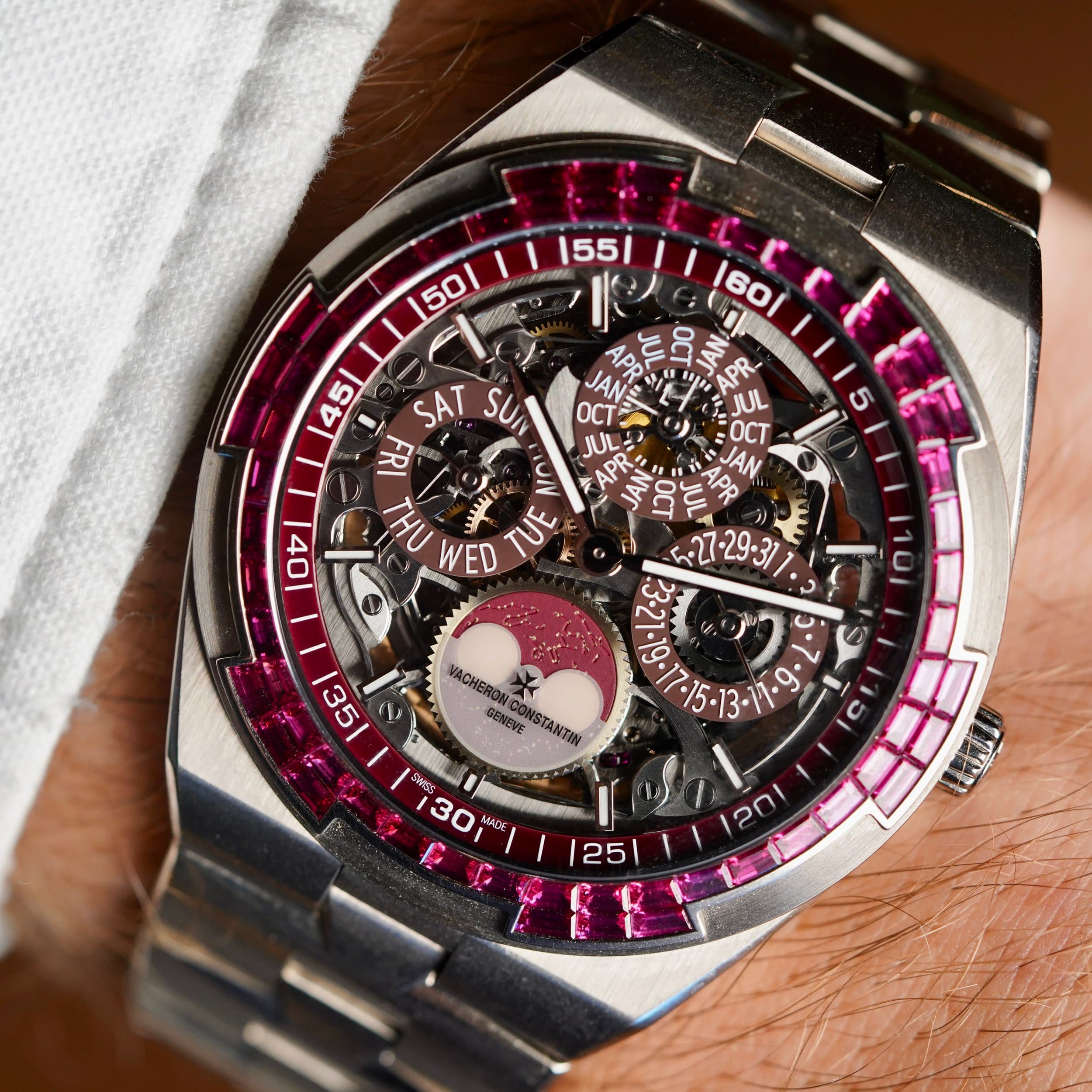 Vacheron Constantin Overseas Perpetual Calendar Ultra-Thin Skeleton Ruby